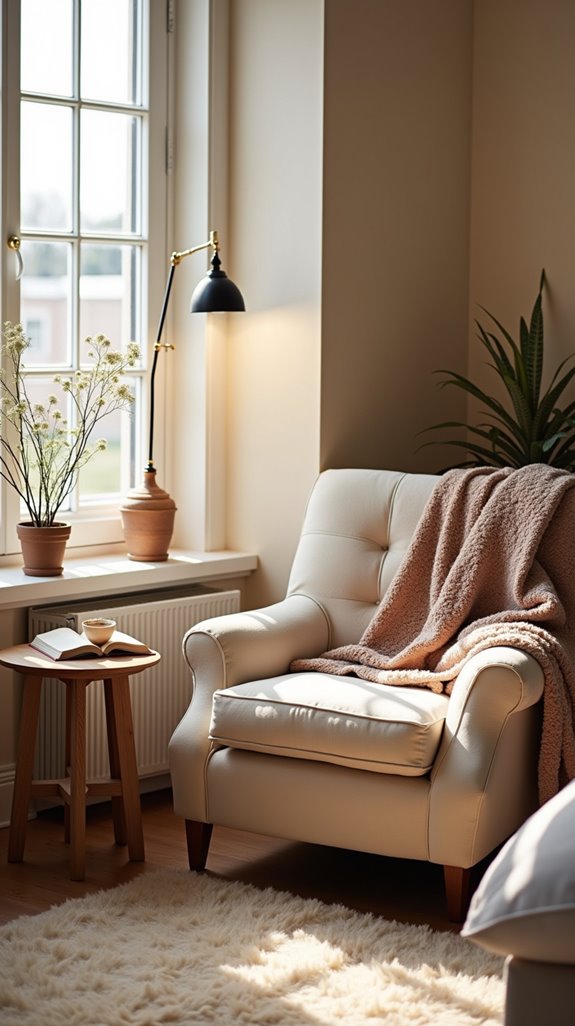 cozy bedroom reading nook