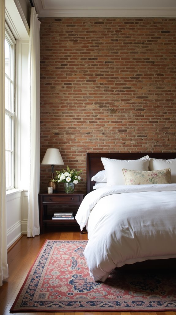 cozy brick wall retreat