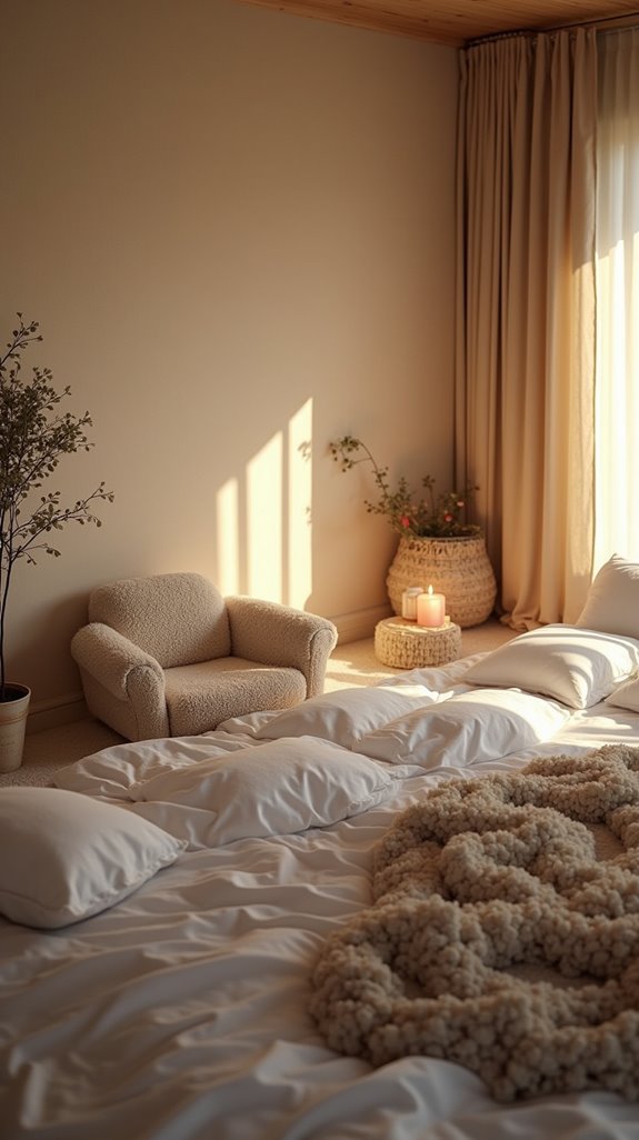 cozy calming relaxation space