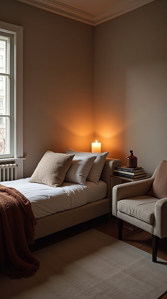 cozy candlelit sanctuary ambiance