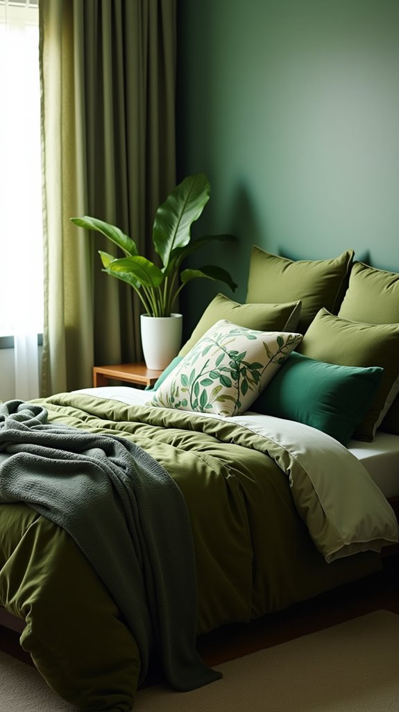 cozy green bedding options