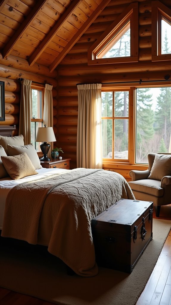 cozy natural wood ambiance