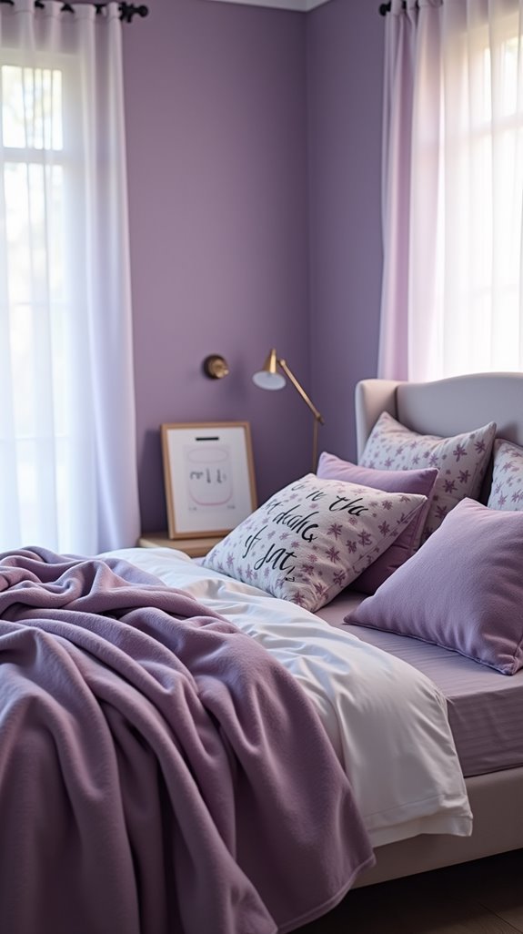 cozy purple throw blankets