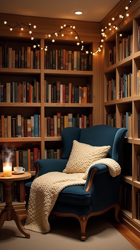 cozy reading chair nook