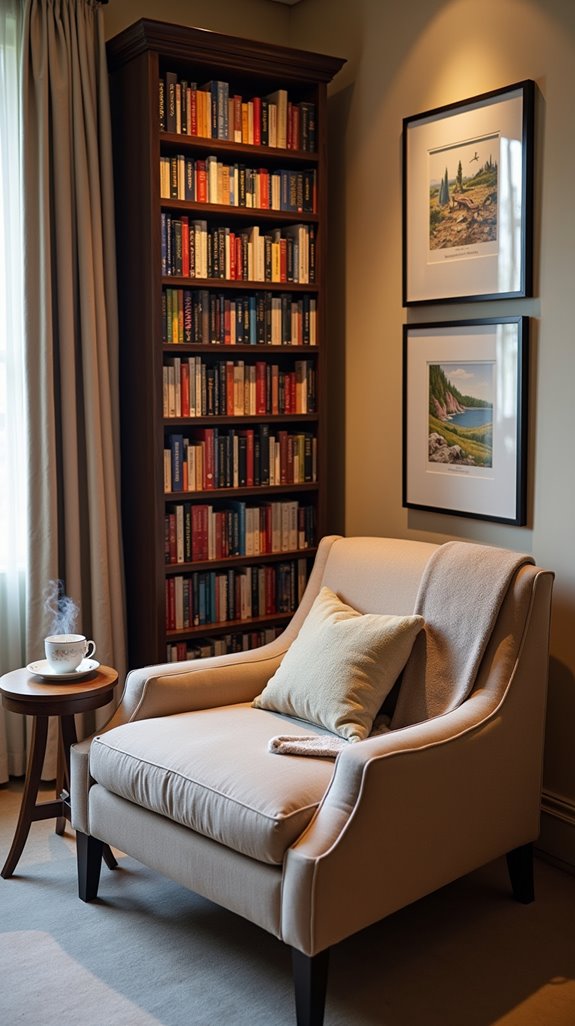 cozy reading nook design