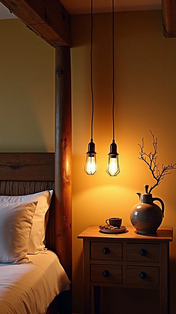 cozy rustic pendant lighting