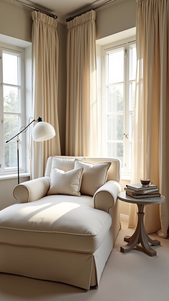 cozy seating for reading