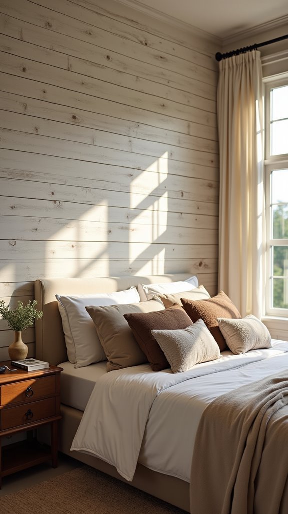 cozy shiplap bedroom aesthetic