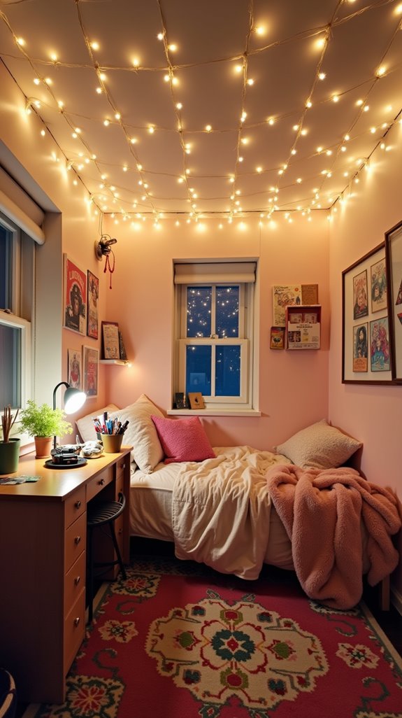 cozy string light ambiance
