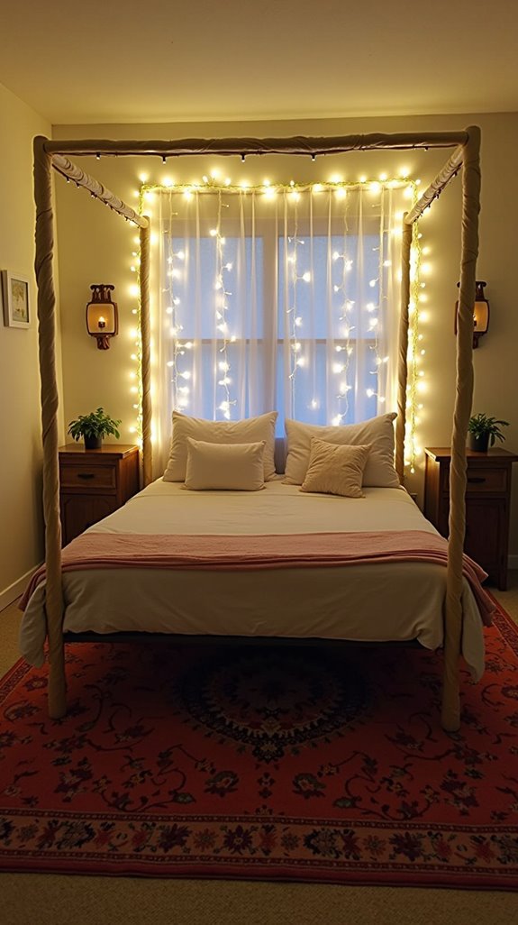 cozy string light decor
