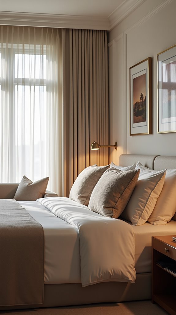 cozy u shaped bedroom retreat