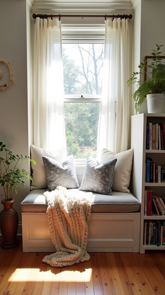 cozy window seat nook