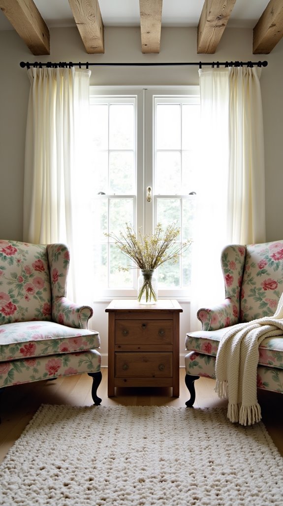 cozy wingback chair retreat
