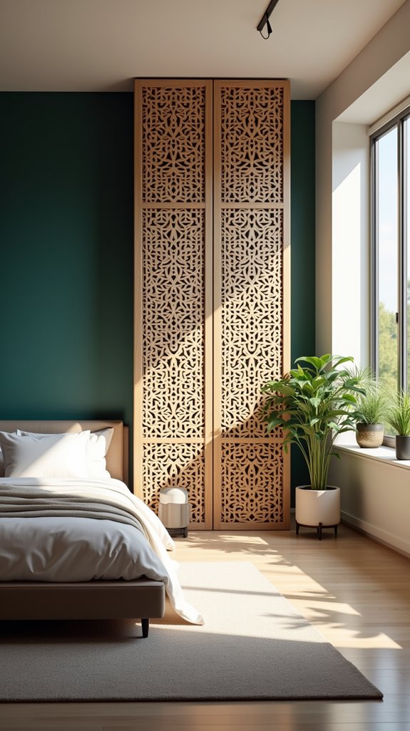 creative bedroom space divider