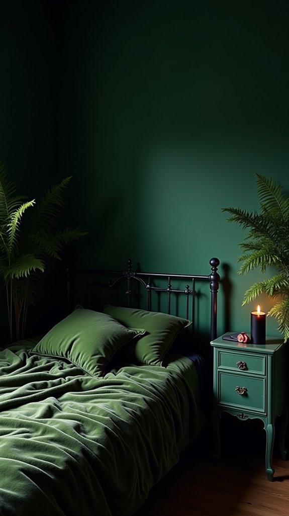darker green bedroom tranquility