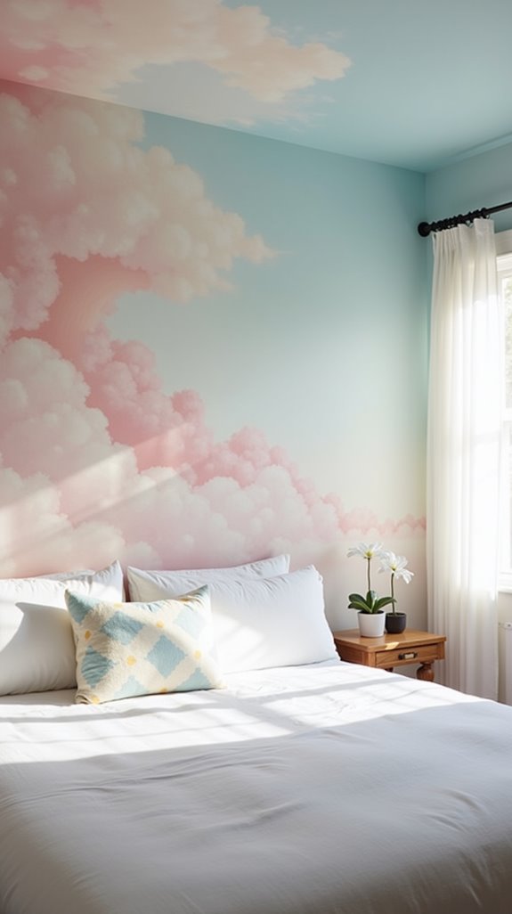 dreamy cloud mural design