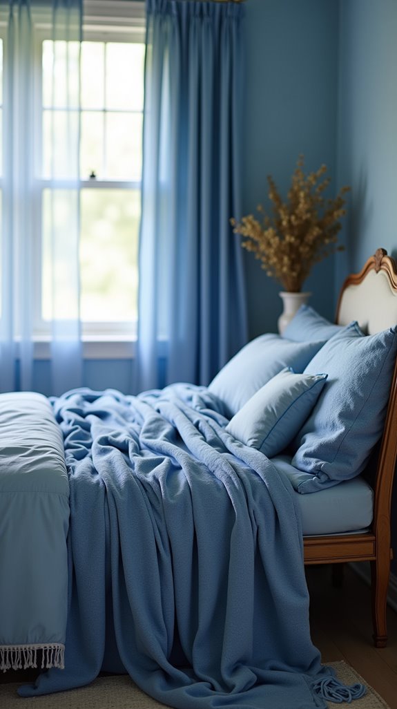 dreamy denim bedroom aesthetic