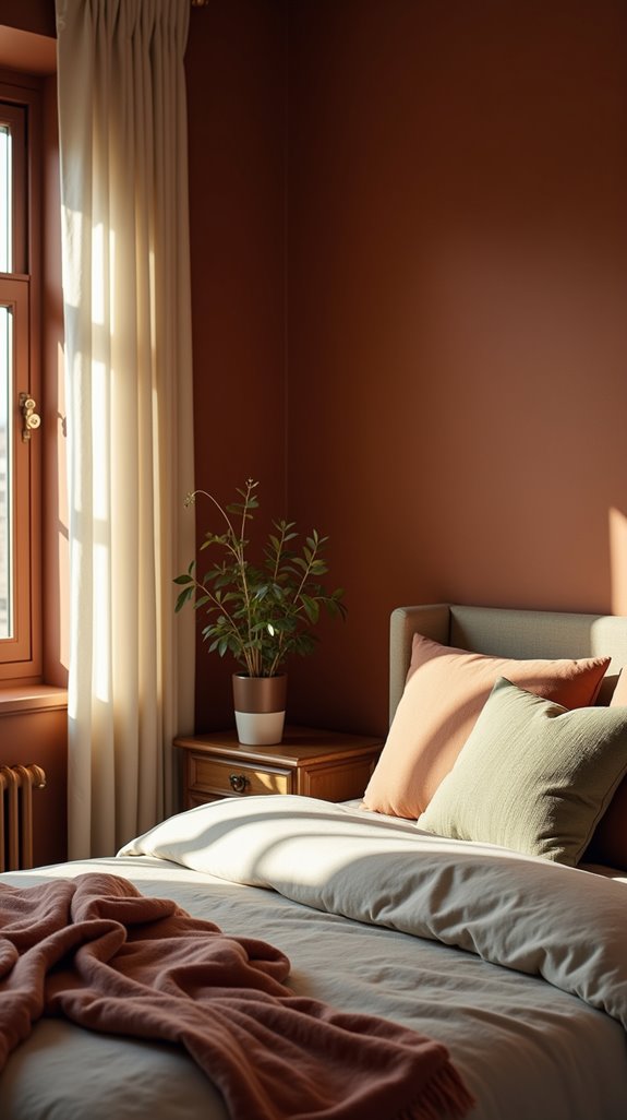 earthy brown bedroom tranquility
