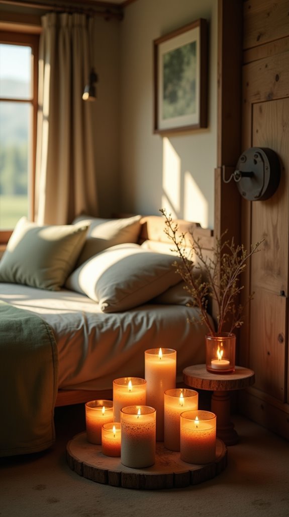 earthy scented candle tranquility