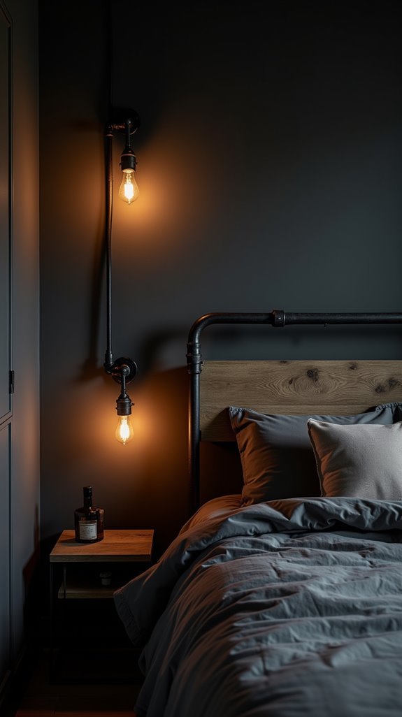 edgy elegance through industrial fixtures