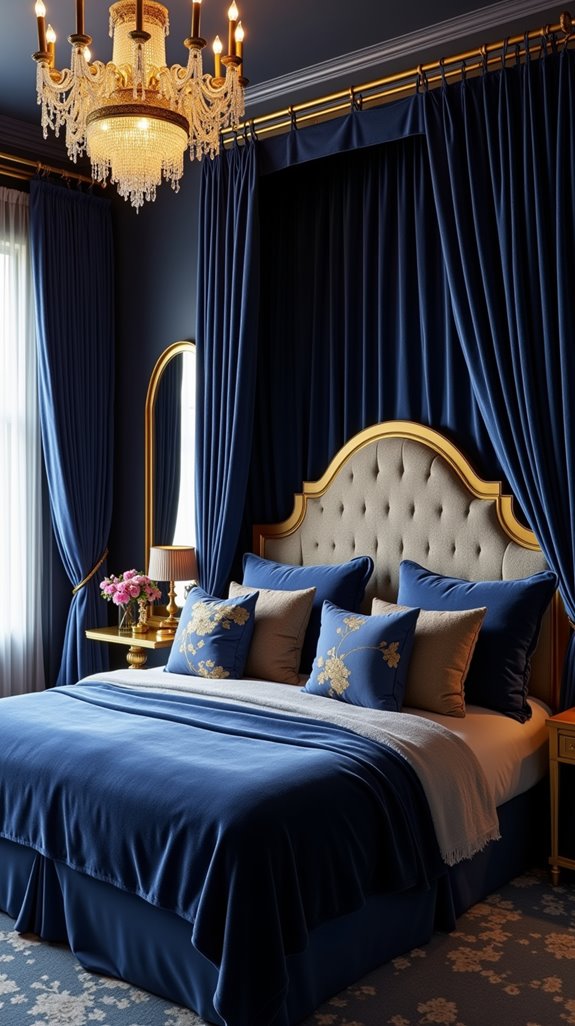 elegance through navy gold