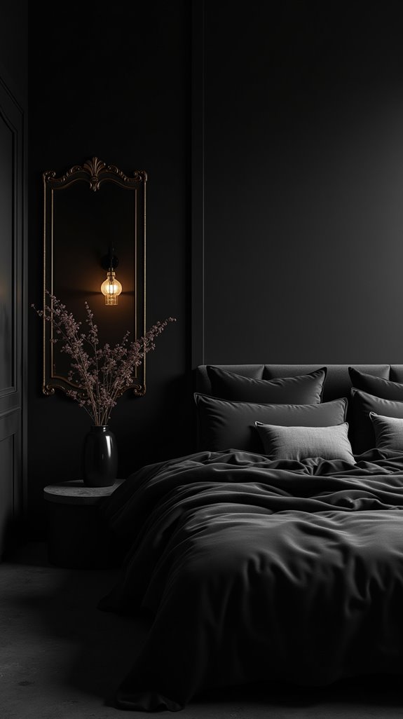 elegant bold black interiors