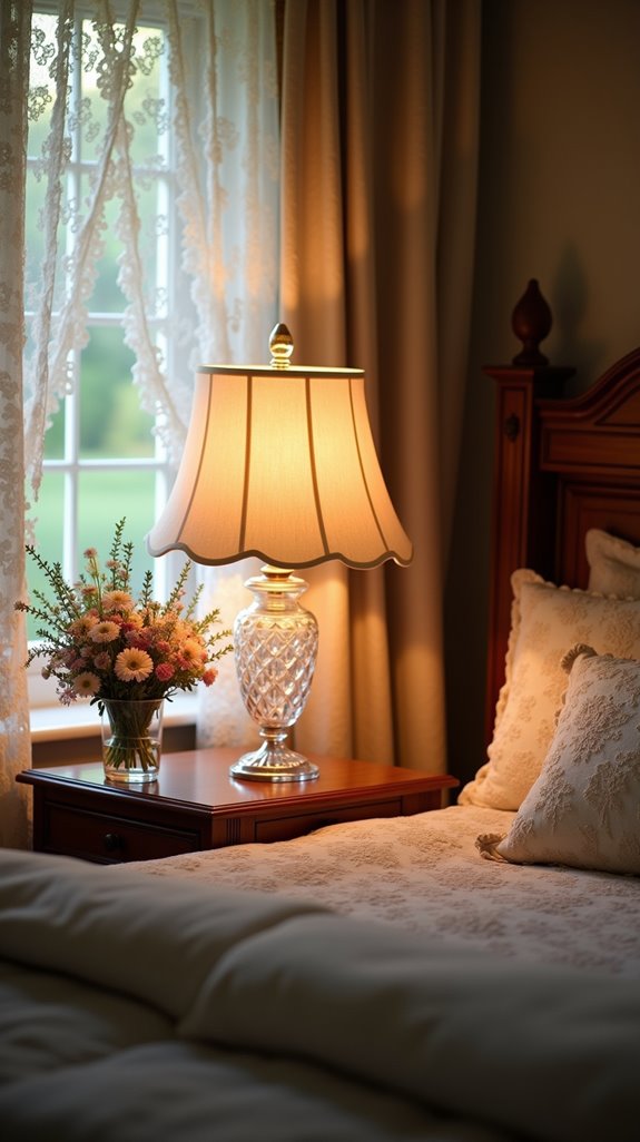 elegant crystal bedside lamps