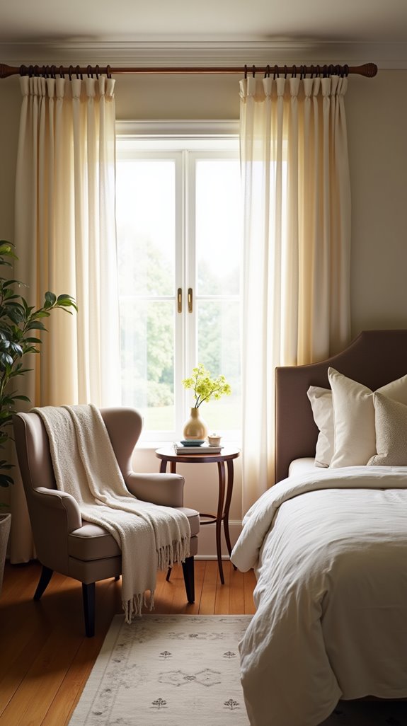 elegant curtains enhance ambiance