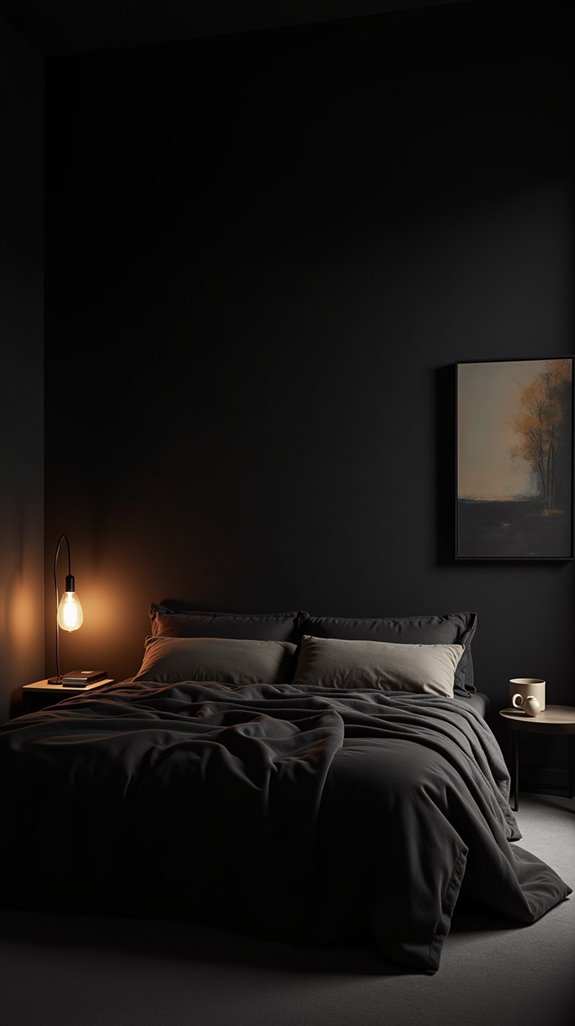elegant dark bedroom retreat