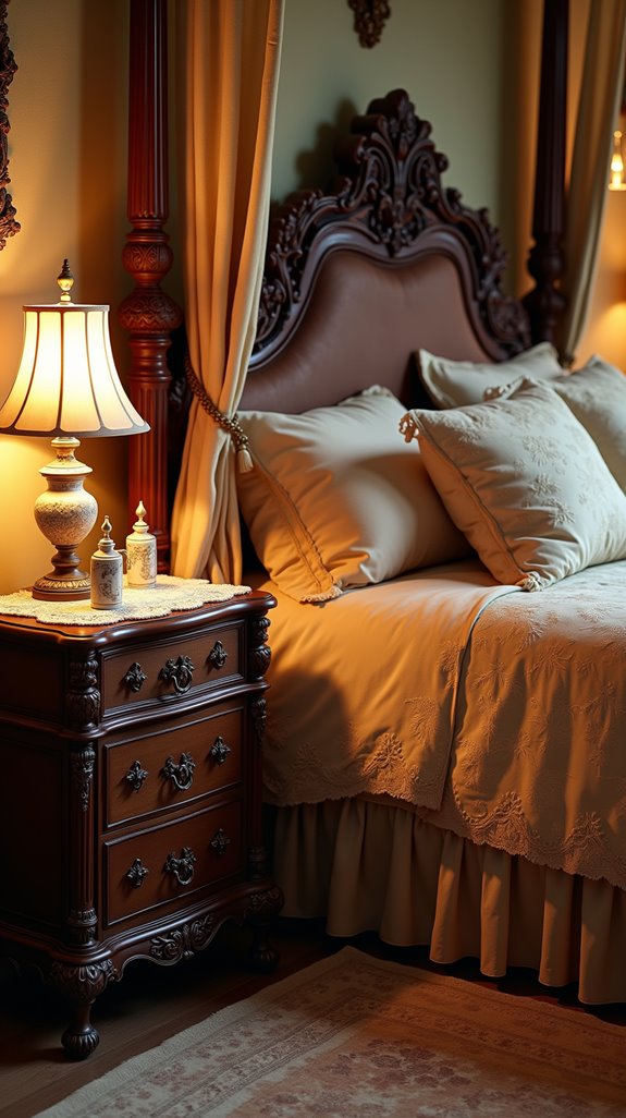 elegant ornate bedside tables