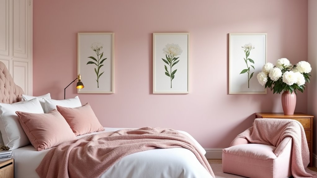 elegant pink bedroom decor