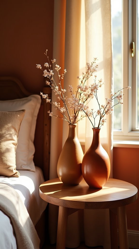 elegant terracotta vase decor