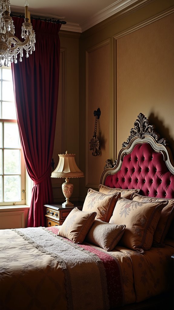 elegant upholstered headboard features