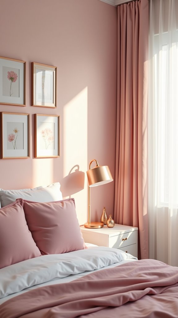 elegant warm metallic decor