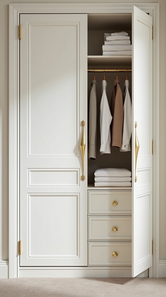 elegant white wardrobe sophistication