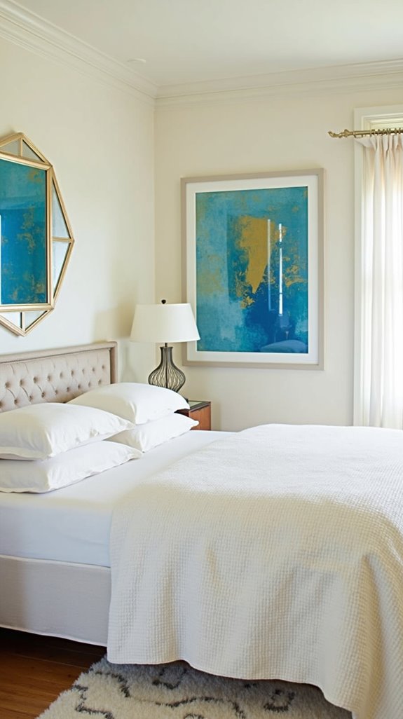 elevate bedroom with abstract