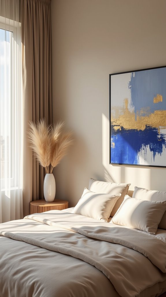 elevate bedroom with statement art