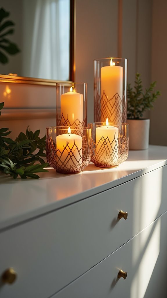 enchanting dresser candle decor