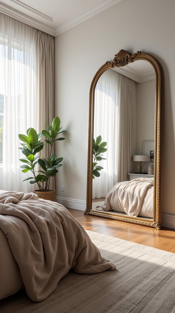 enhance spaciousness with mirrors