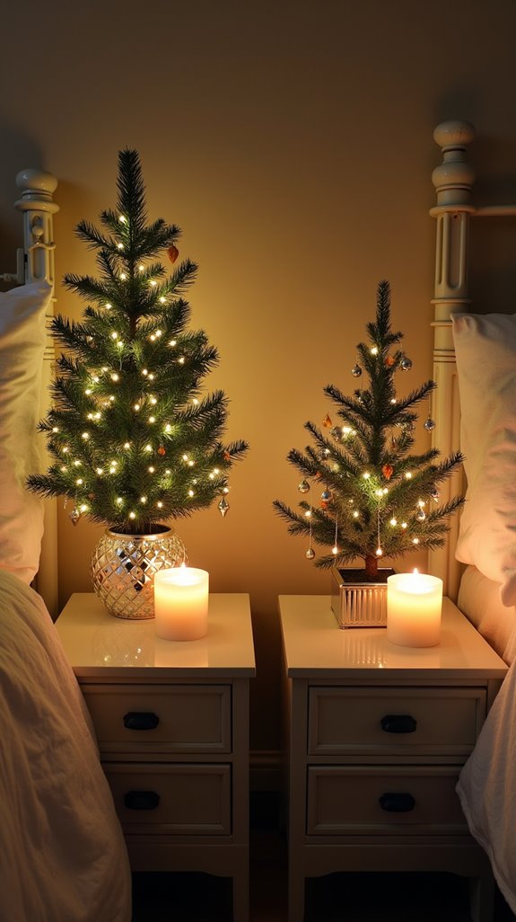 festive bedside table decor