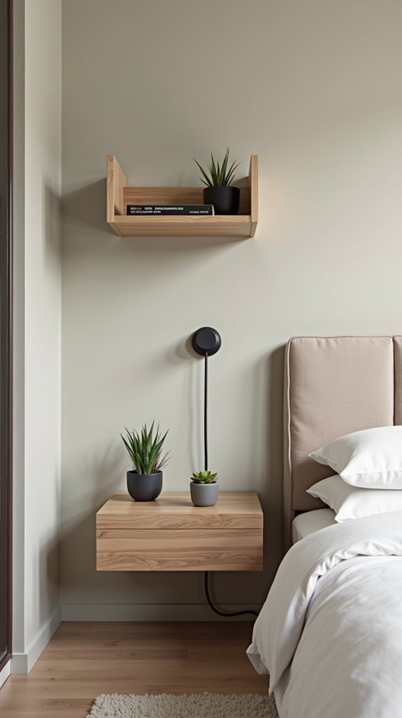 floating wall mounted nightstands solution