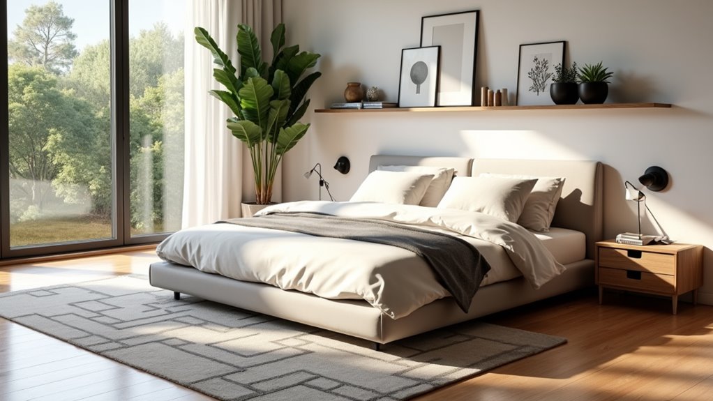 fresh modern bedroom features