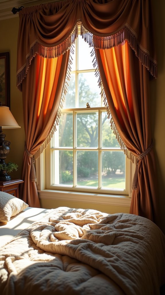 fringe curtains enhance decor