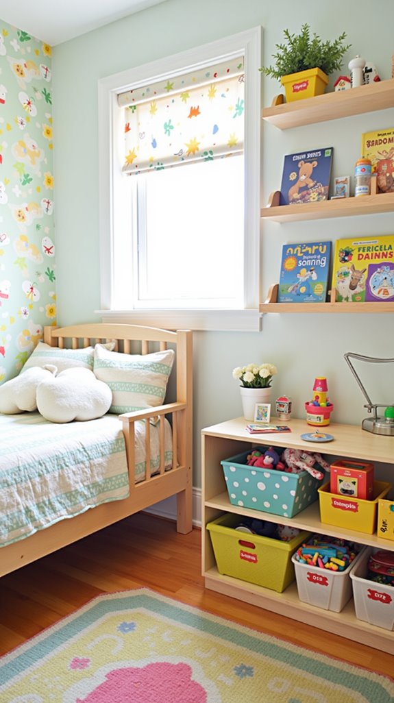 functional colorful toy storage