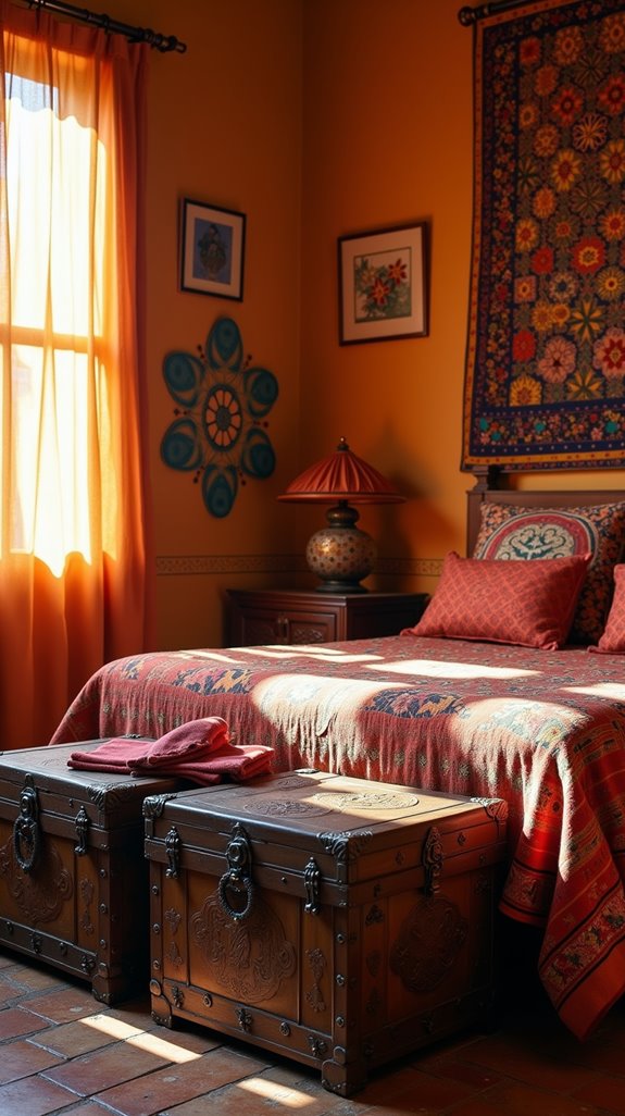 functional vintage storage trunks