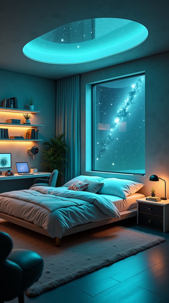 futuristic space adventure bedroom