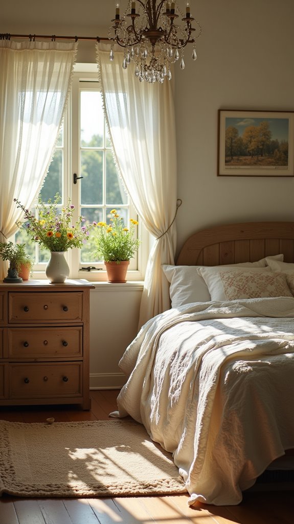 garden inspired cottage bedroom
