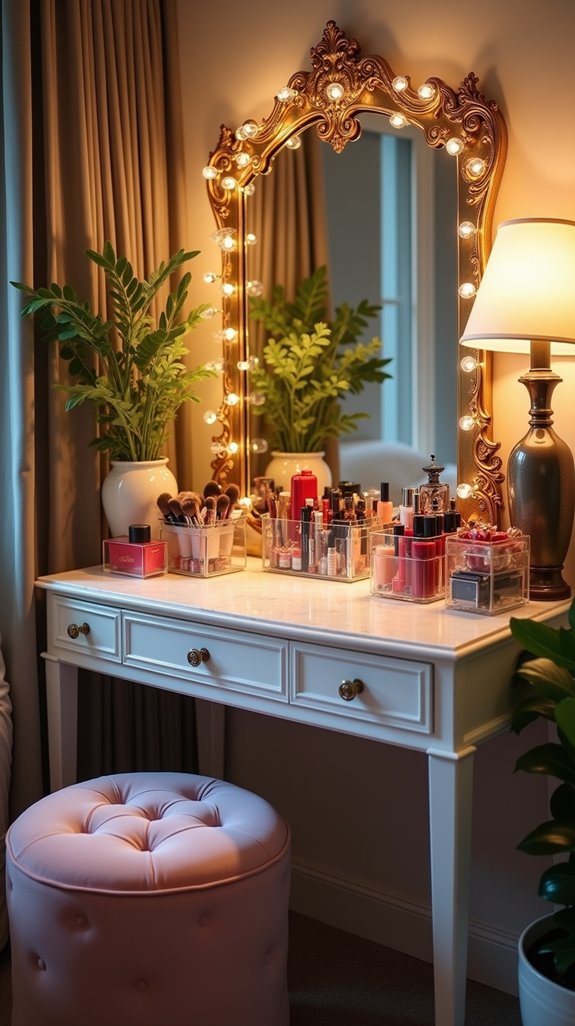 glamorous and functional makeup stations