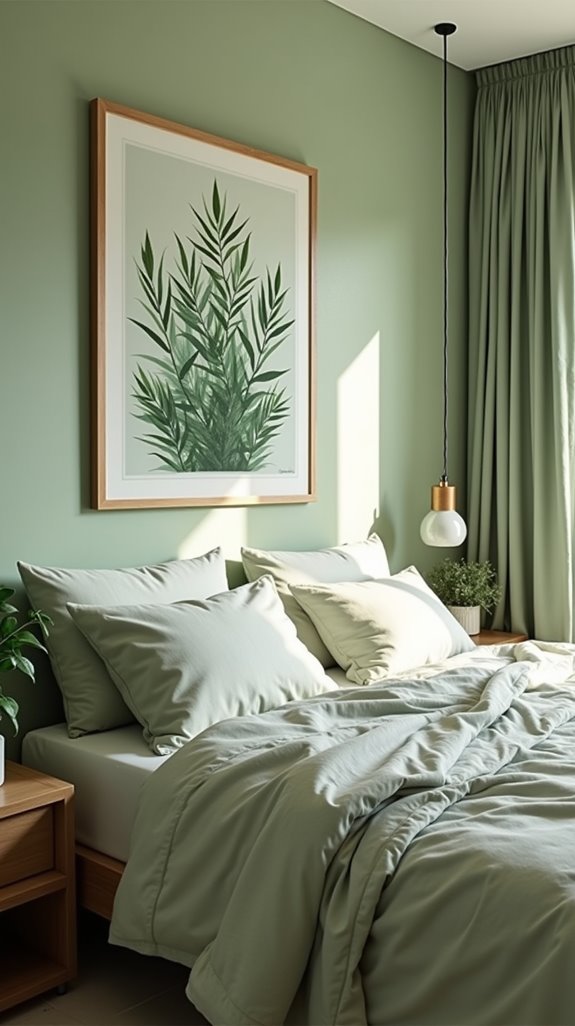 greenery inspired bedroom decor ideas