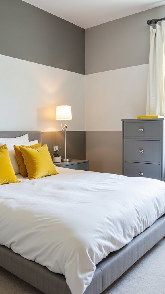 grey and white accents